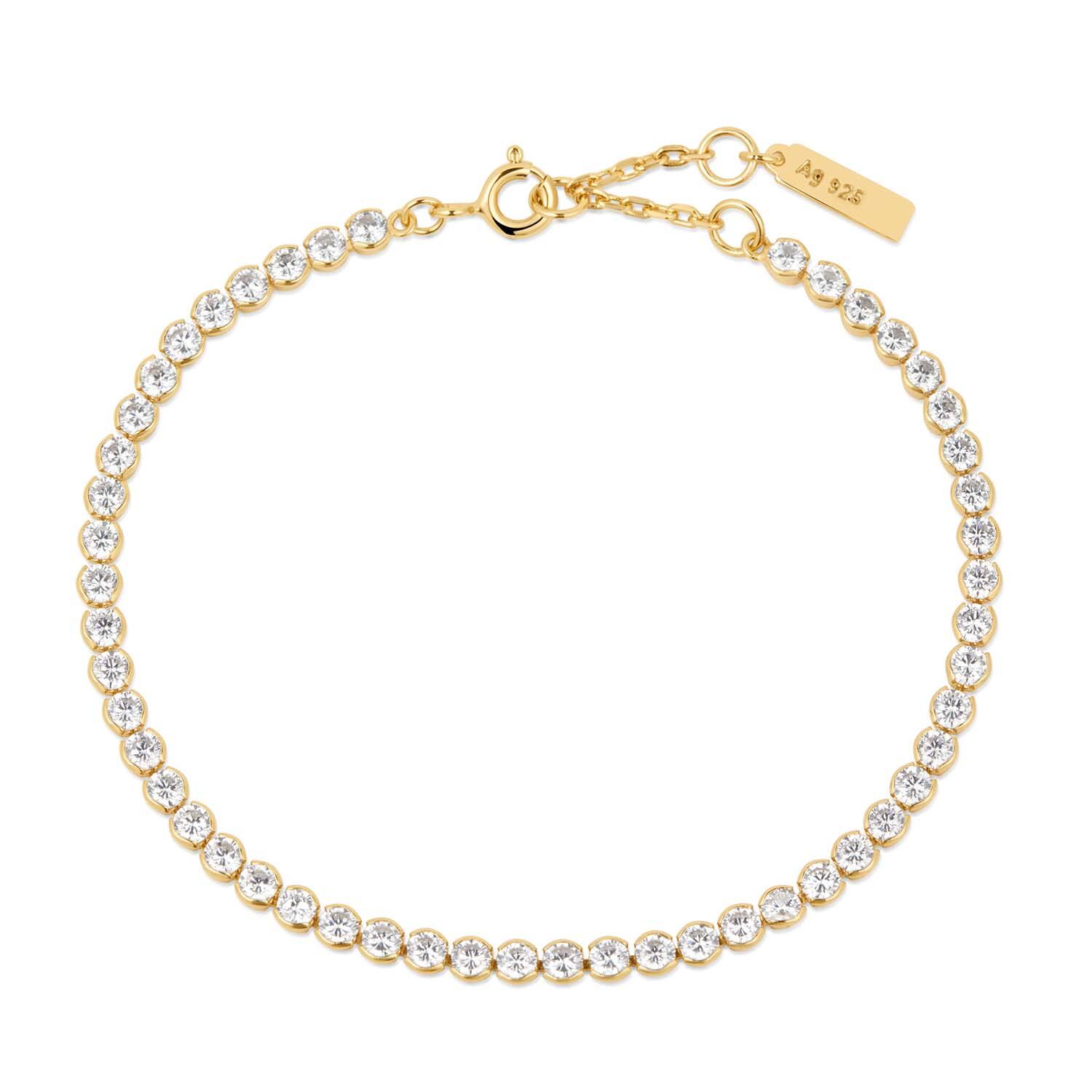  Chic Creator - Tennisarmbänder - Silber / 14kt GP - Zirkonia - 18,5cm